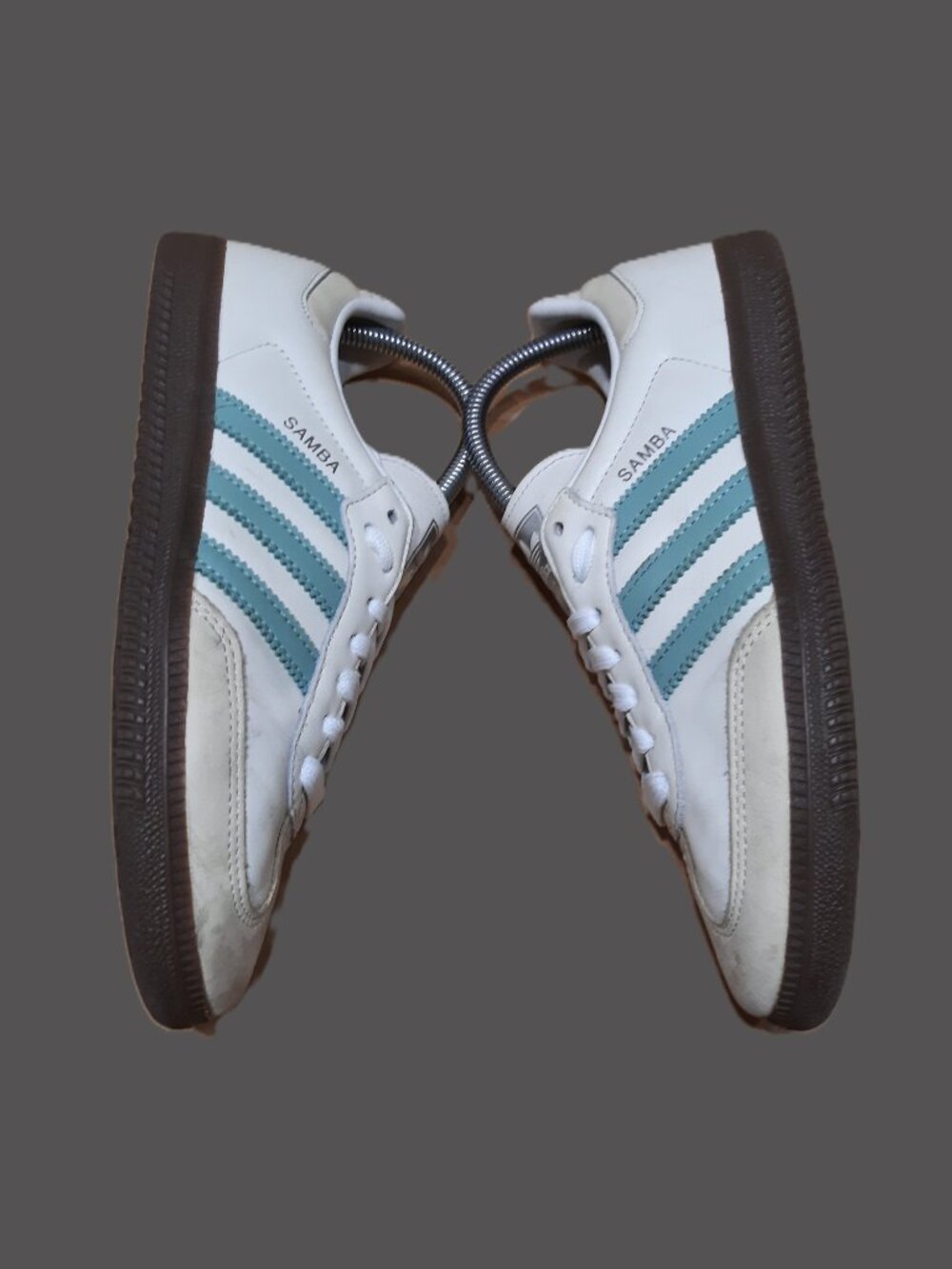 Adidas Samba Originals OG Womens Size 7.5 Ivory Green Brown Gum Sneakers (#2407) - Picture 9 of 14